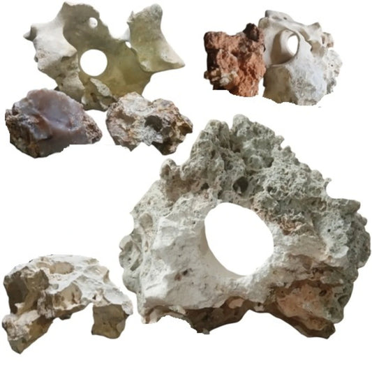 A collection of natural rocks for African Cichlid aquariums