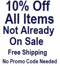10 % off all  items at regular price