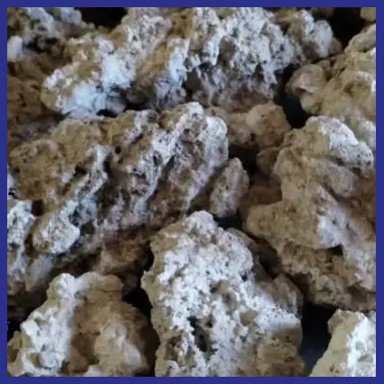 Close-up of textured beige stones or rocks.